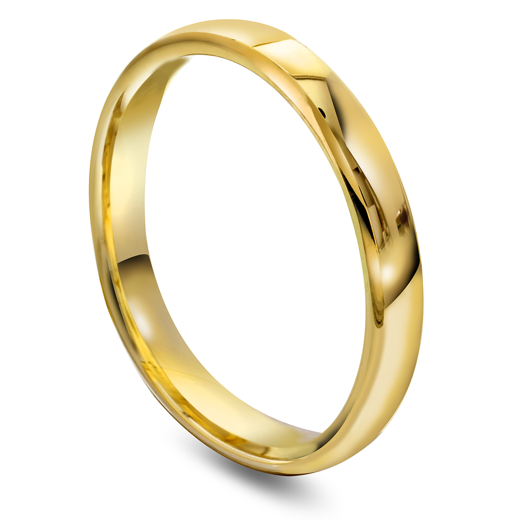 Giftering i 585 gult gull | 3 mm bredde