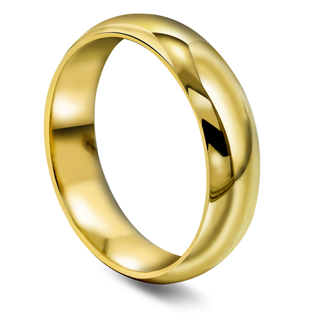 Giftering i 585 gult gull | 5 mm bredde