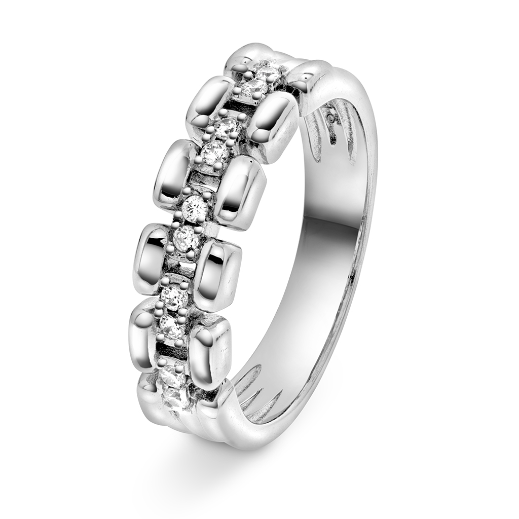 Pan Jewelry, Ring i 925 sølv med zirkonia