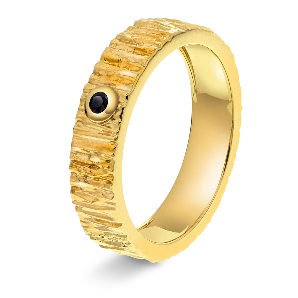 Janne Formoe by Pan Jewelry, Ring i forgylt sølv med zirkonia