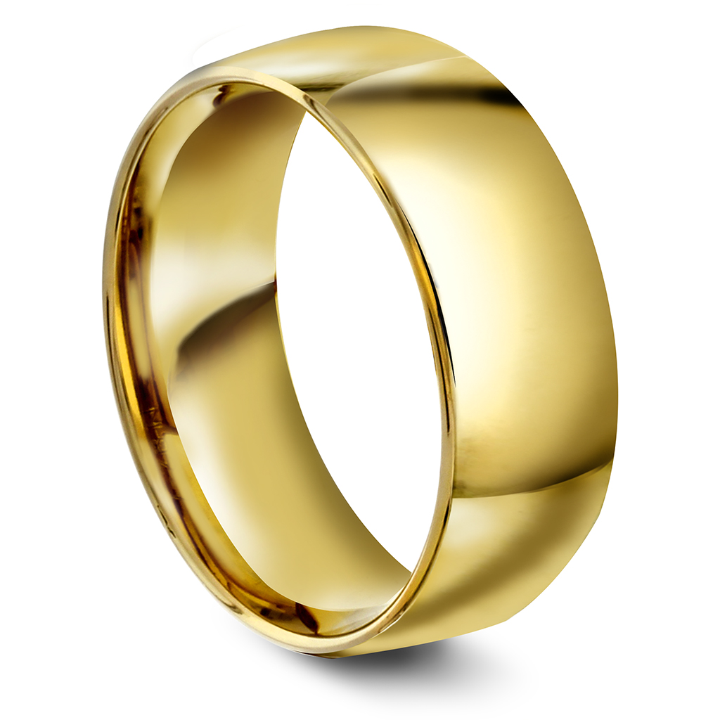 Giftering i 585 gult gull | 7 mm bredde