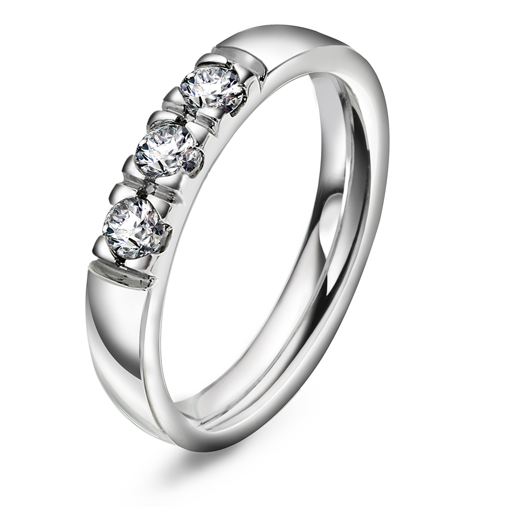 Pan Jewelry, Lady allinsering i 585 hvitt gull med diamant 0,75 ct TWSI