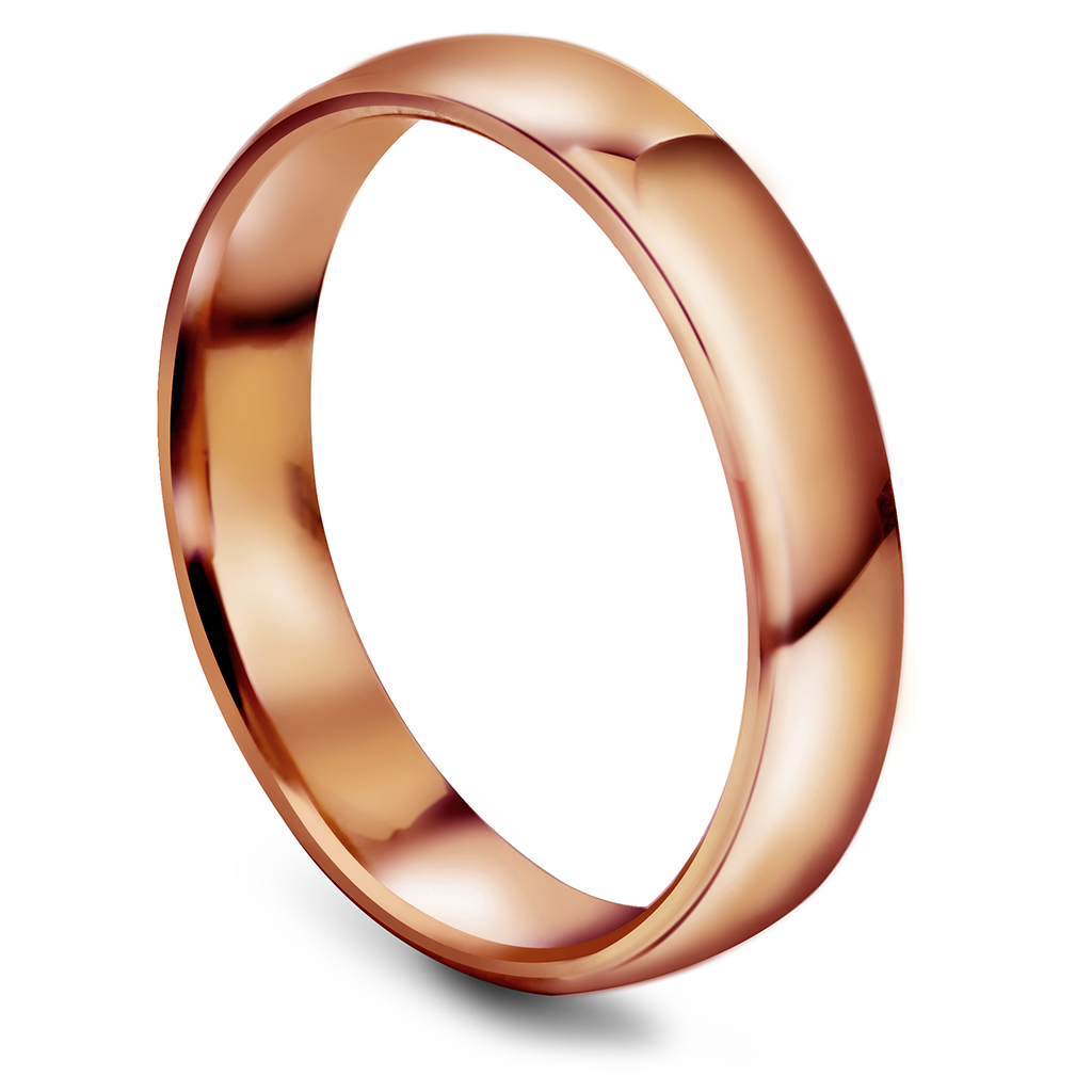 Giftering i 585 roségull | 4 mm bredde