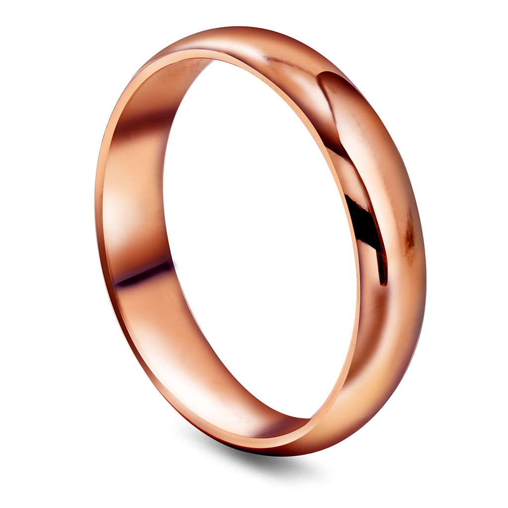 Giftering i 585 roségull | 4 mm bredde