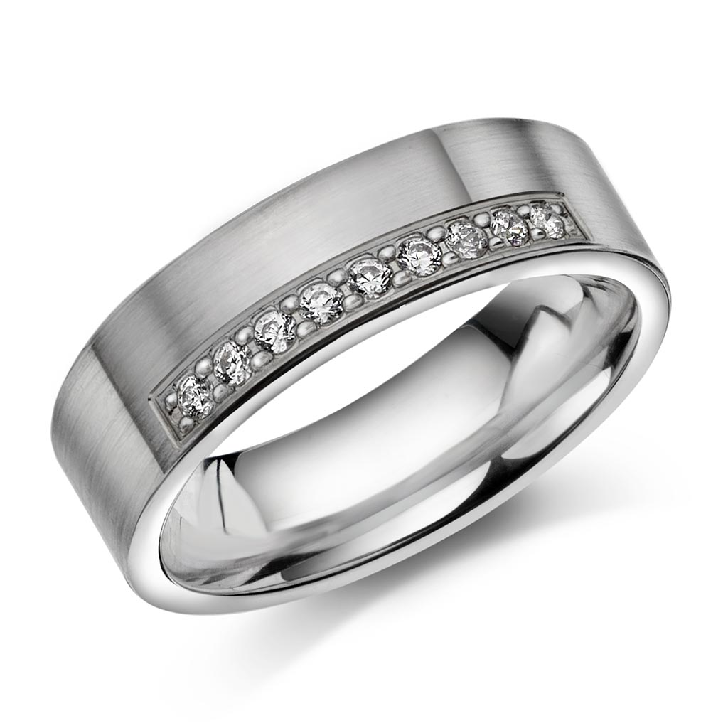 Giftering i 925 sølv med satinert overflate | 6 mm bredde