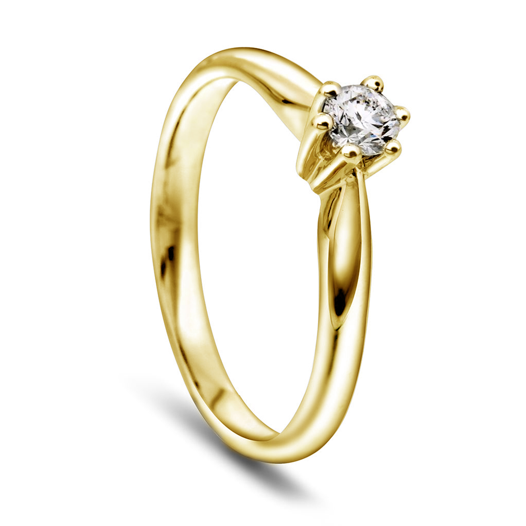 Pan Jewelry, Ingrid enstensring i 585 gult gull 0,20 ct