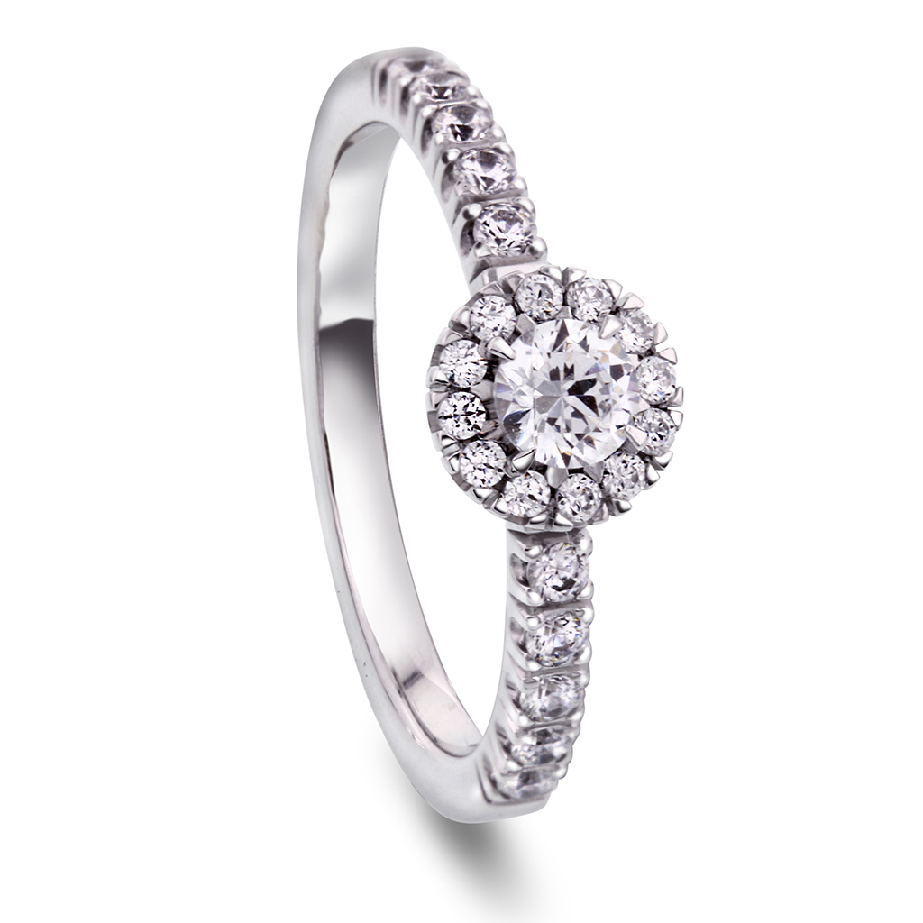 Moments by Pan Jewelry, Diamantring Delight i 585 hvitt gull 0,56 CT | 2,1 mm bredde