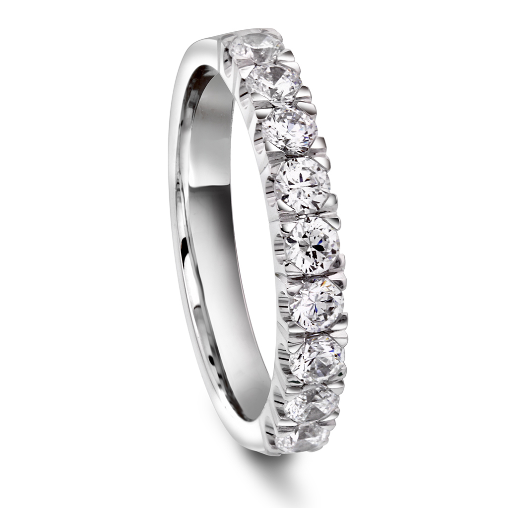 Moments by Pan Jewelry, Diamantring Unite i 585 hvitt gull 0,81 CT | 3,2 mm bredde