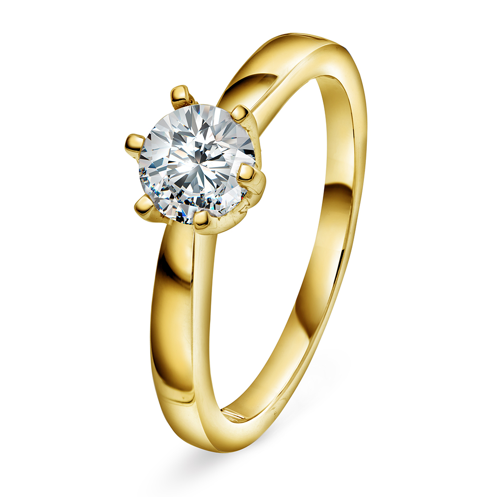 Olivia diamantring i 585 gult gull 0,70 ct