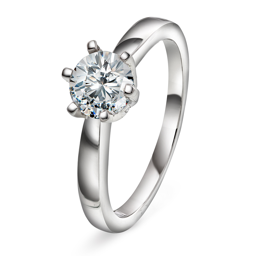 Olivia diamantring i 585 hvitt gull 1,00 ct