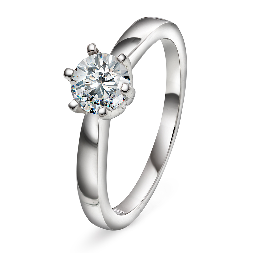 Olivia diamantring i 585 hvitt gull 0,70 ct