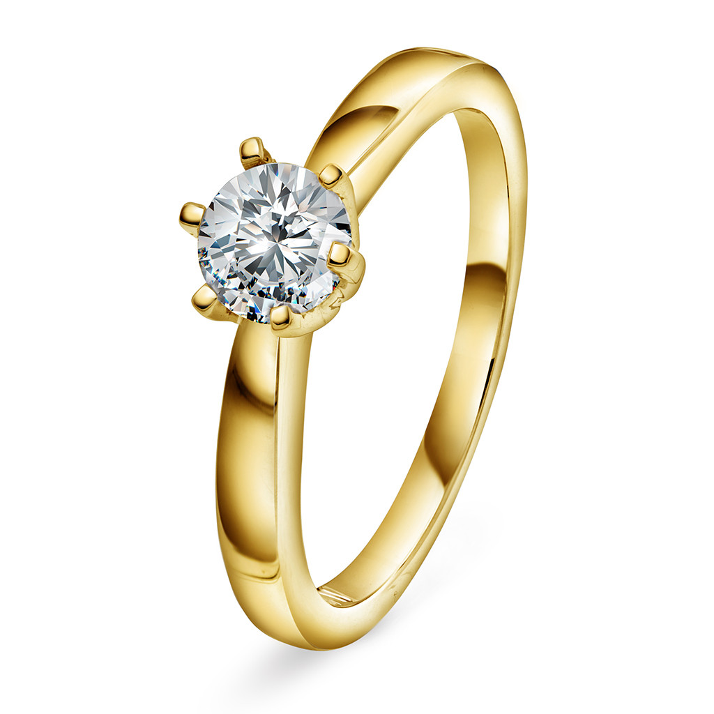 Olivia diamantring i 585 gult gull 0,50 ct