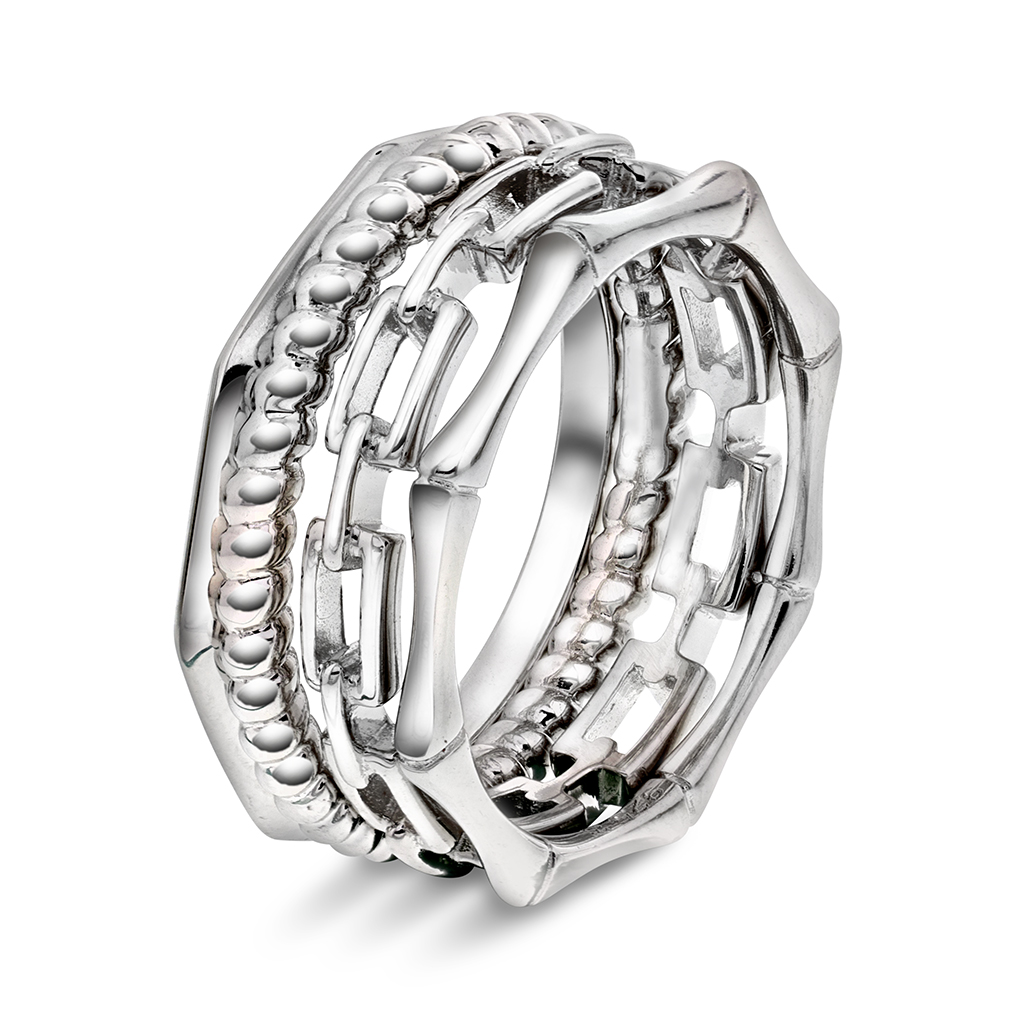 Pan Jewelry, Ringer i 925 rodinert sølv 4 pk.
