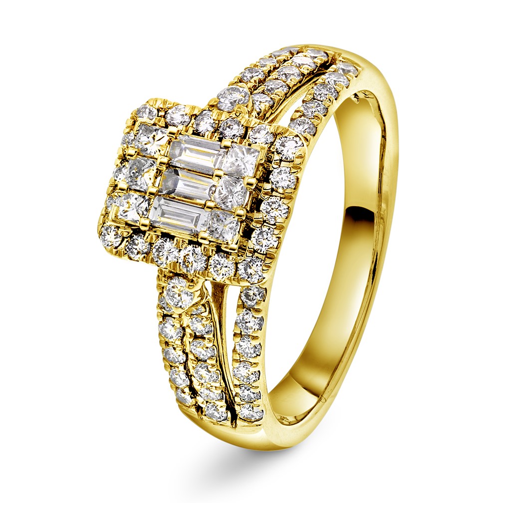 Elizabeth Diamantring i 585 gult gull 1,00 ct