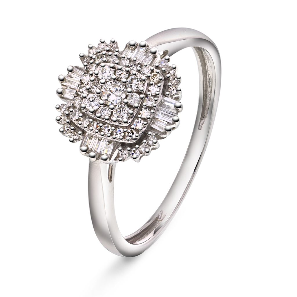 Pan Jewelry, Diamantring i 585 hvitt gull 0,25 ct
