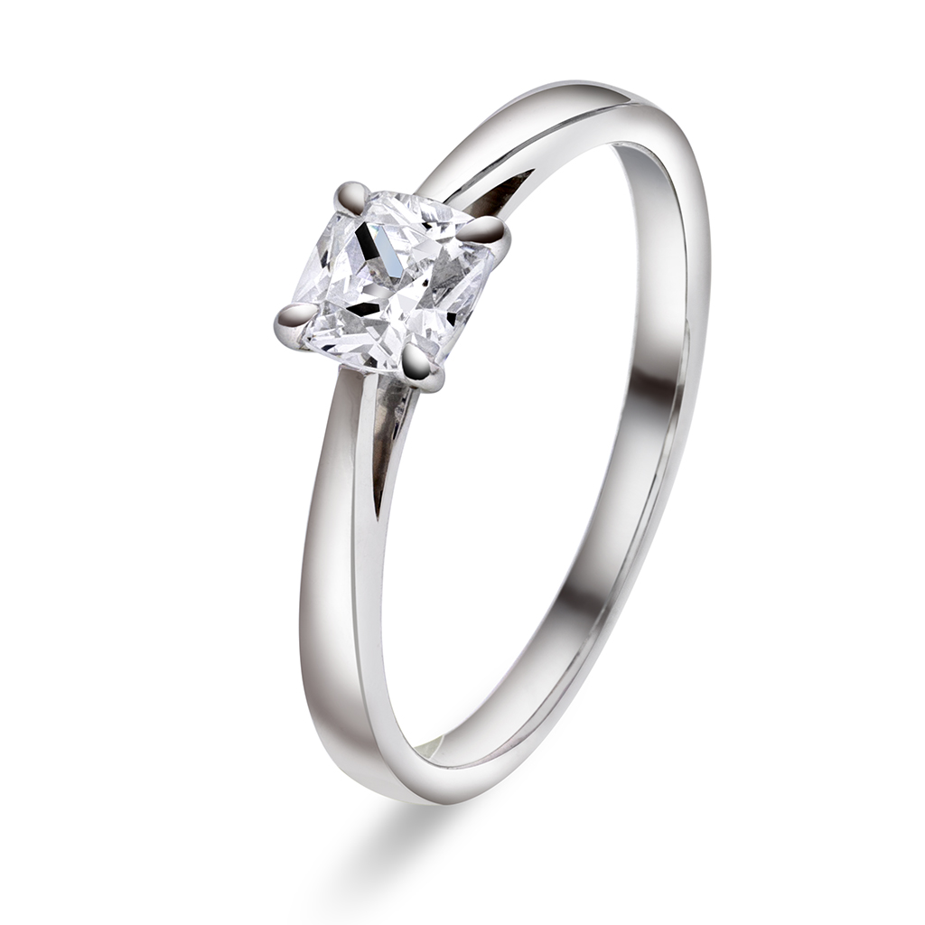Gems by Gulldia, Ring i 585 hvitt gull med LAB diamanter 0,50 ct TWSI