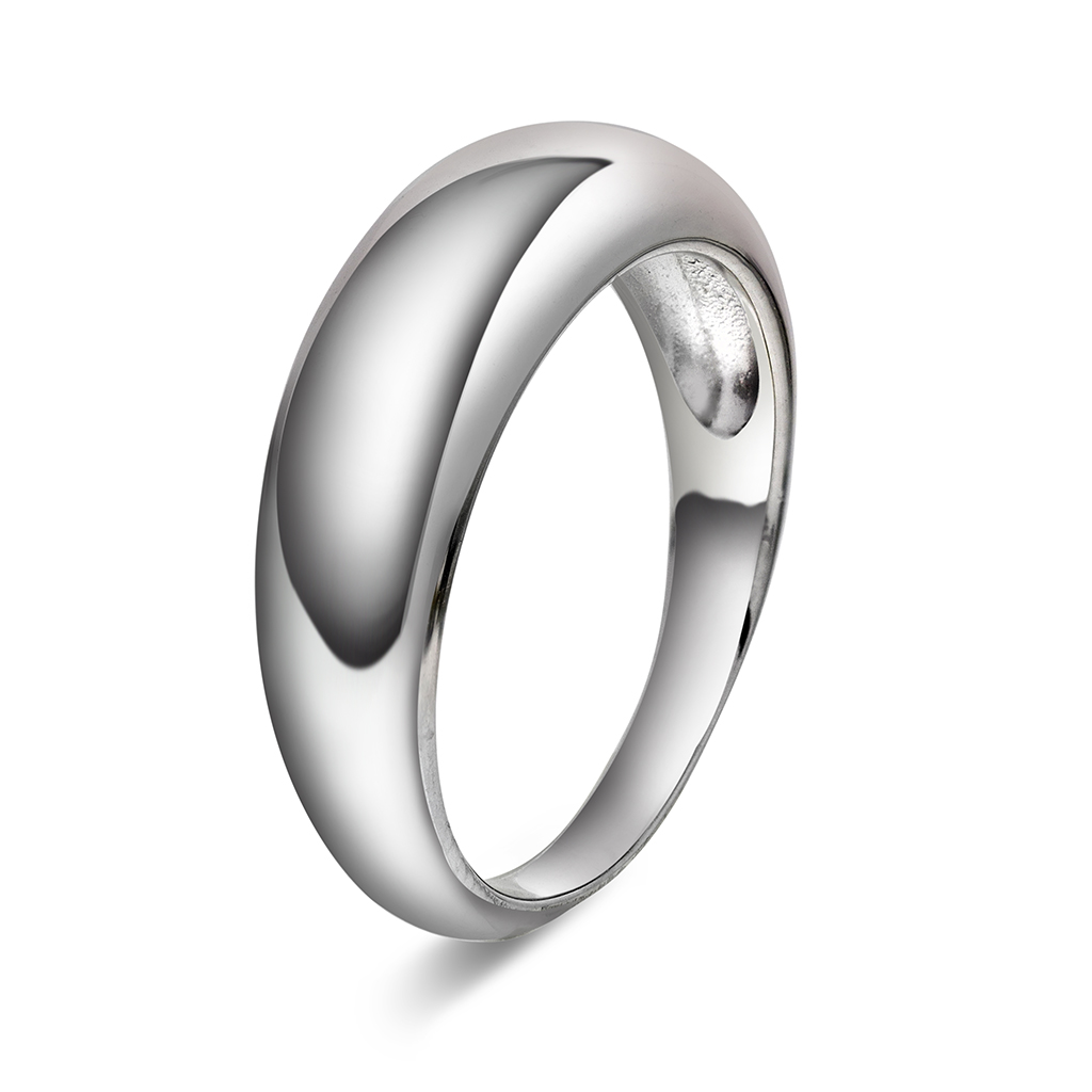 Ring i 925 rhodinert sølv