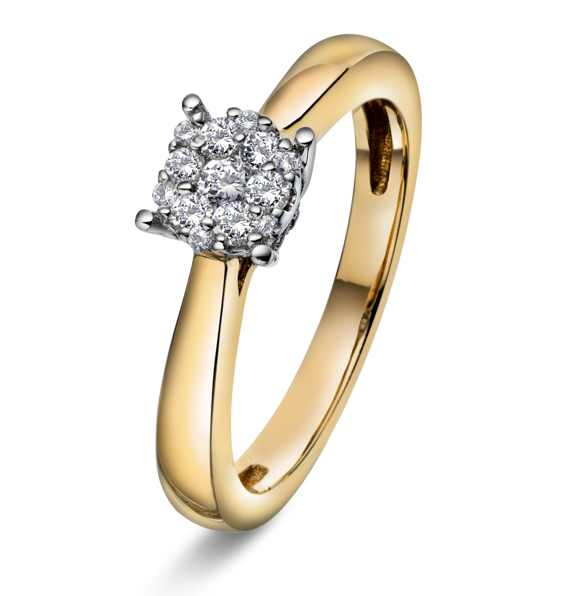 Amalie diamantring i 585 gult gull 0,25 ct