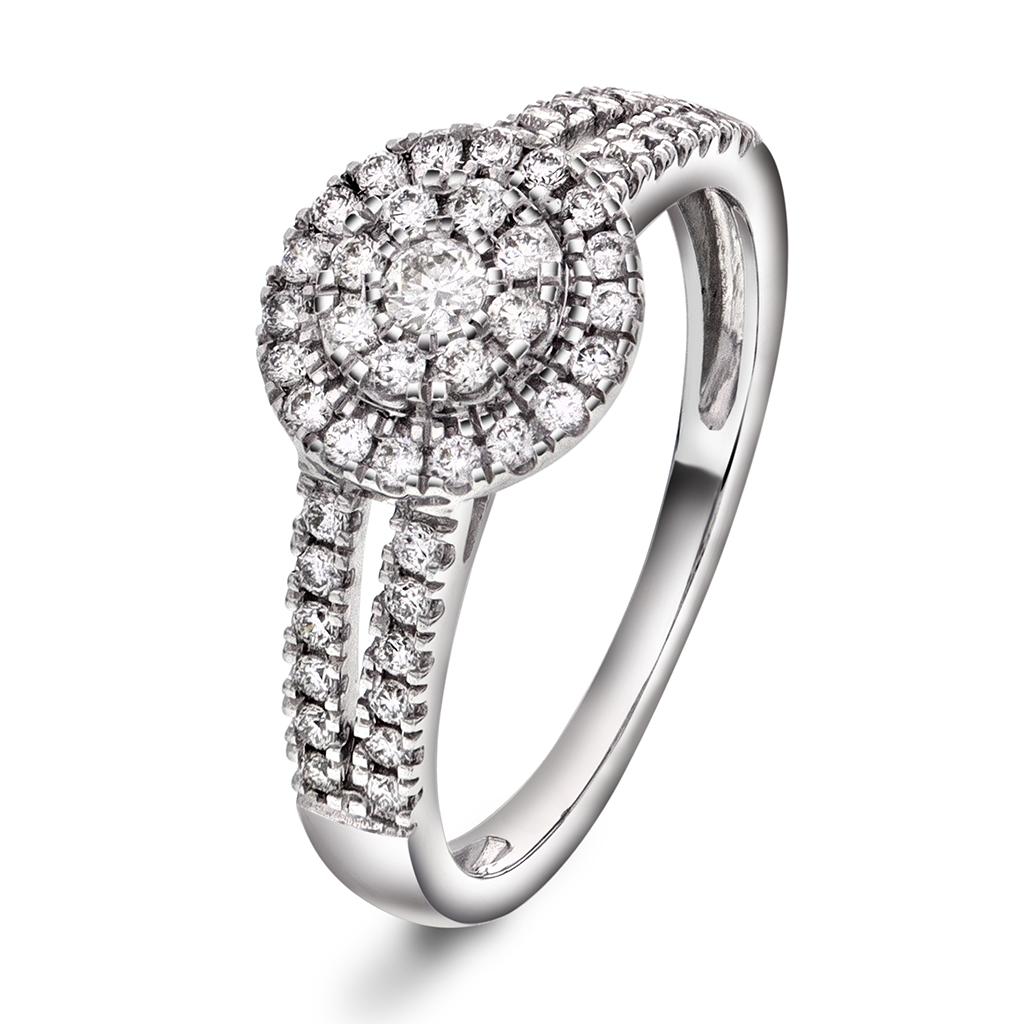 Kelly diamantring i 585 hvitt gull 0,50 ct