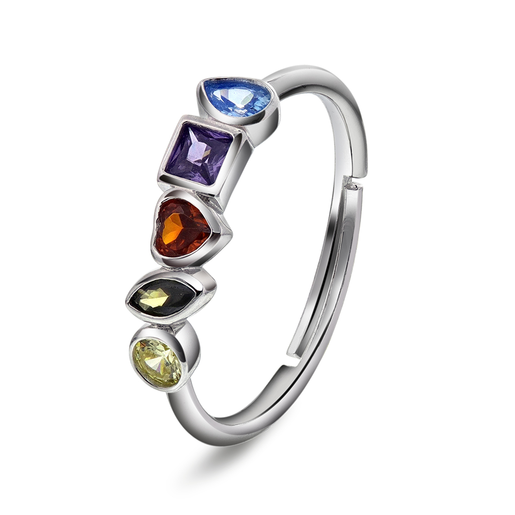 Ring i 925 sølv med zirkonia