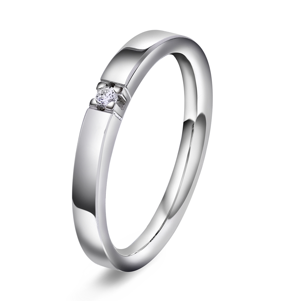 Sonja alliansering i 585 hvitt gull med 0,03 ct TWVS