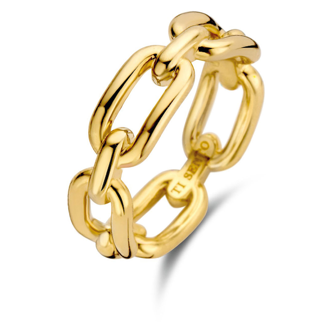 Ti Sento, Chain ring i forgylt 925 sølv